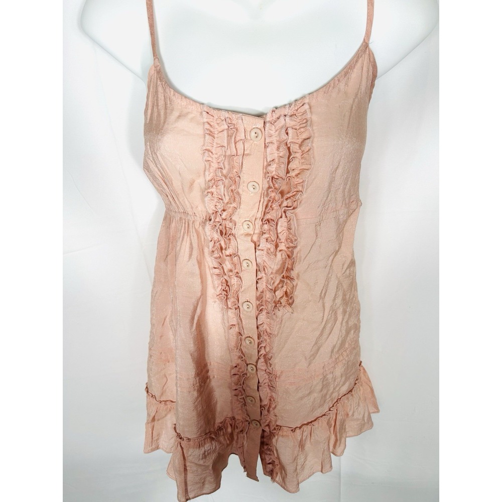 Vintage Wet Seal Womens Y2K Babydoll Top Size XL Preppy Coquette Feminine Ruffle - Picture 3 of 14